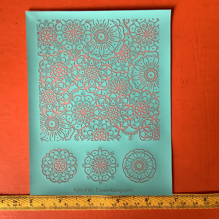 Syn’s #10 Mandala Flowers Silkscreen For Crafting Polymer Clay + Mixed Media - Create Along 