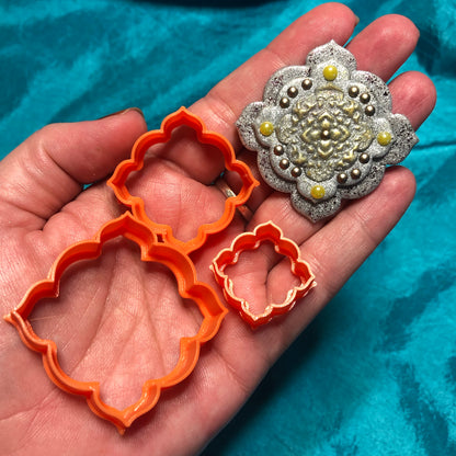 Imperial #2 Graduated Design Jewelry size Set Of 3 polymer clay Cutters - Polymer Clay TV tutorial and supplies