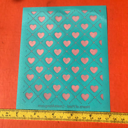 Hearts of Plaid Silkscreen For Crafting, Polymer Clay + Mixed Media - Create Along 