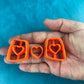 Heart’s Desire Earring Valentine's Day donut polymer clay earrings cutter set