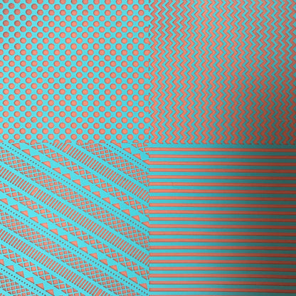 Silkscreen Stencil Dots and Lines Patterns Multi Image for Polymer Clay and Mixed Media