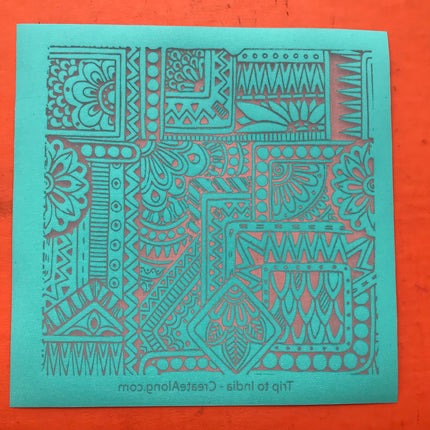 Trip to India Boho Inspired Floral pattern Silkscreen for Polymer Clay and Mixed Media - Create Along 
