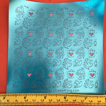 Love Delivered Heart Valentines Day Silkscreen Stencil Crafting, Polymer Clay, Art Jewelry, and Mixed Media - Create Along 