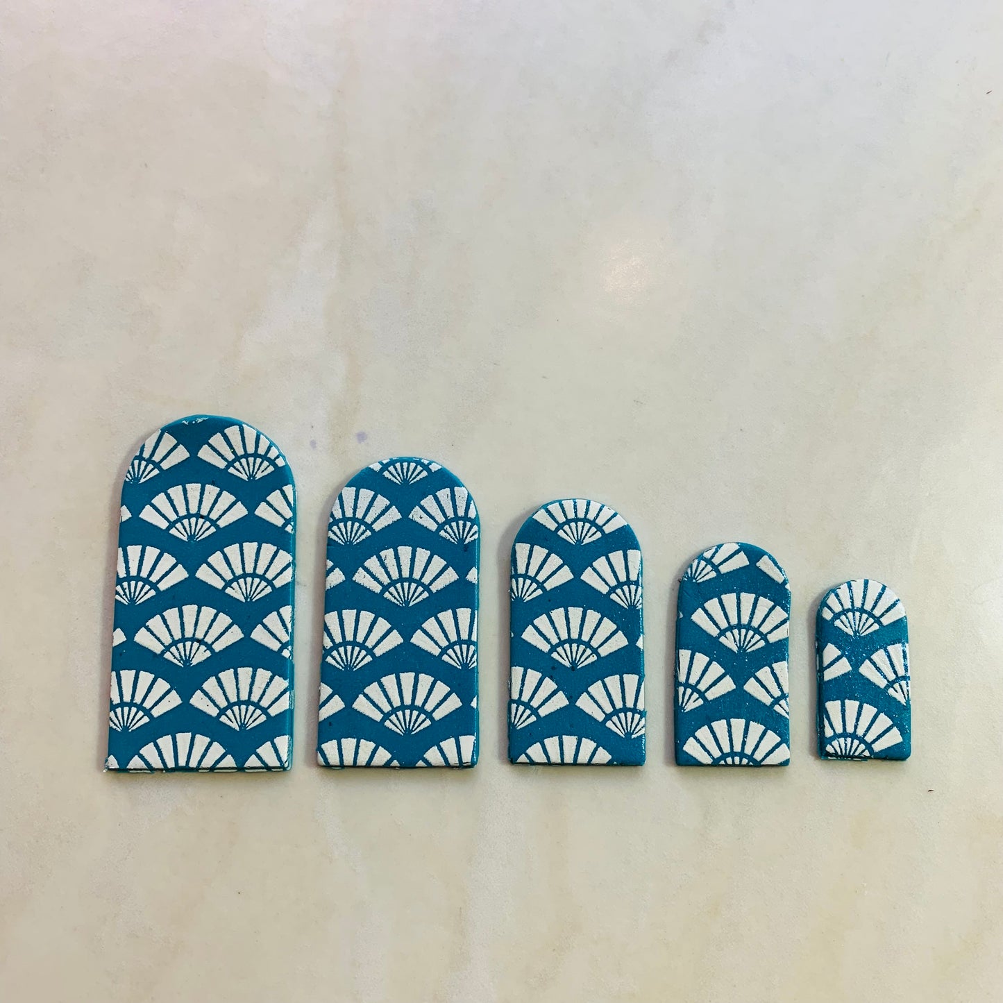 Victorian Arch thin basics polymer clay cutter set of 5 collar drop