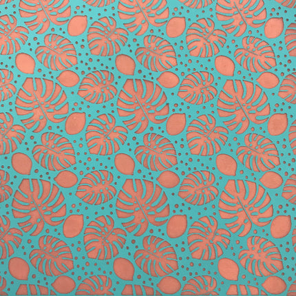 Silk Screen Monstera Leaves Stencil For Polymer Clay - Create Along 