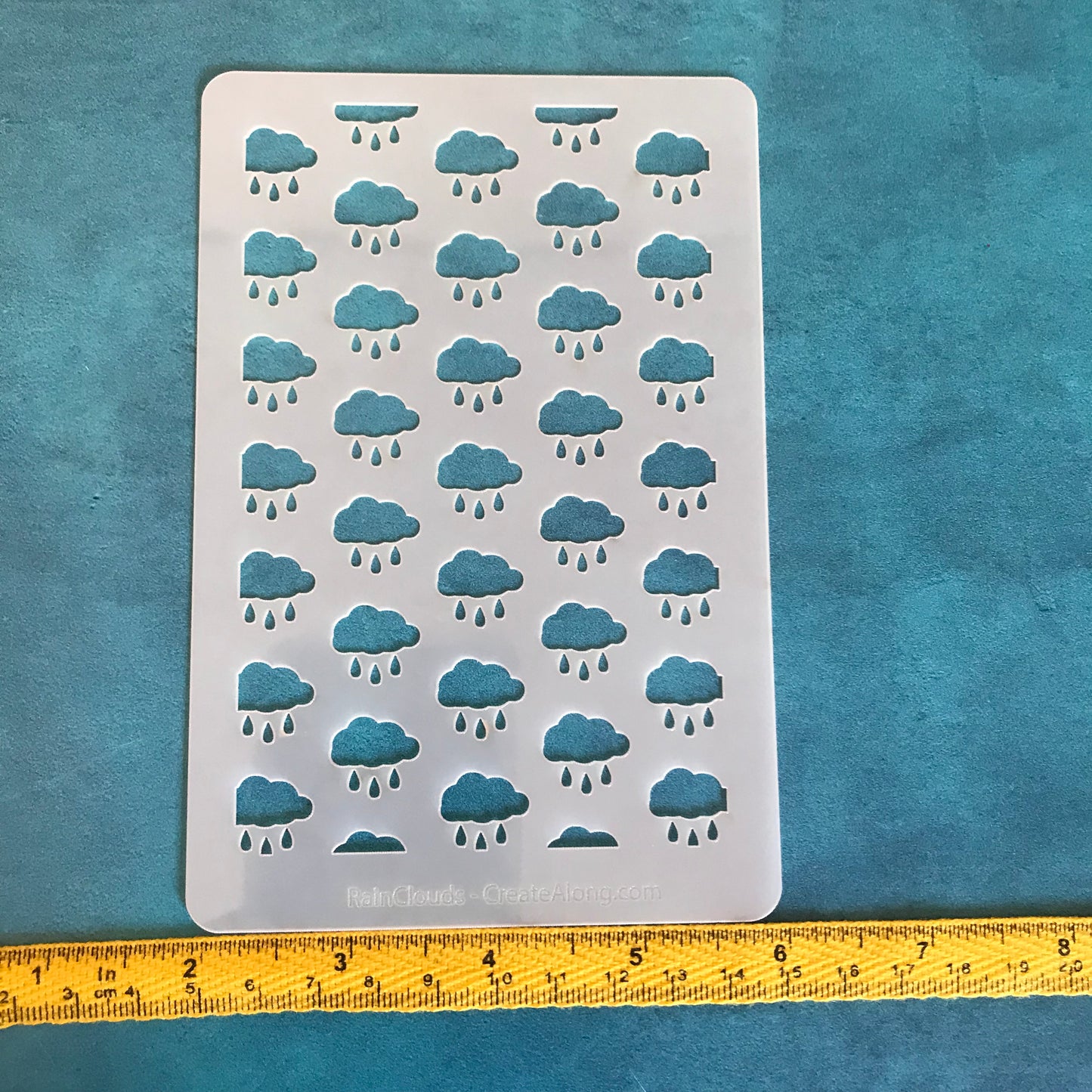 Rain Clouds Mylar Stencil texture sheet for polymer clay earrings art jewelry mixed media