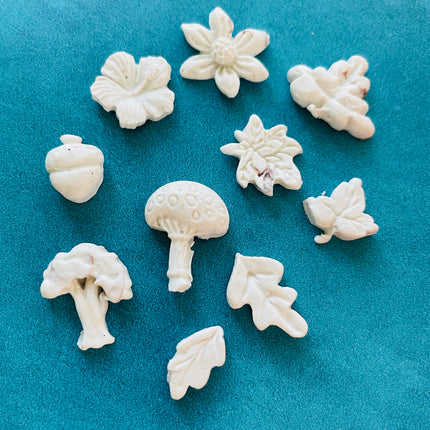 Ultimate Fairy Door + House accessories Polymer Clay Resin Mold - flower leaf mushroom - Create Along 