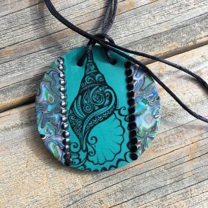 Silkscreen Cindi's Elegant Sea Life polymer clay Stencil Pattern - Create Along 