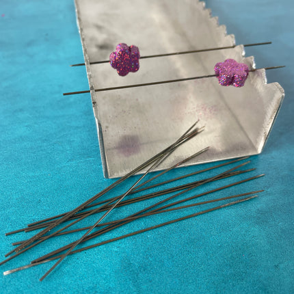 Original Clay Bead Pins needle - BEST original thin strong sharp sturdy piercing baking mandrel - Create Along 