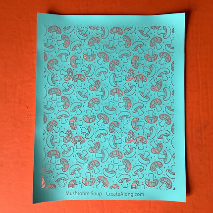 Mushroom Soup Silkscreen For Crafting Polymer Clay + Mixed Media - Create Along 