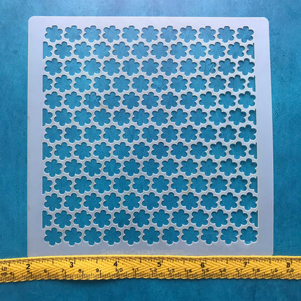Daisies Mylar Stencil texture sheet for polymer clay earrings art jewelry mixed media - Create Along 