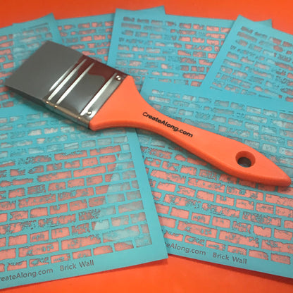 Silkscreen Brick Wall Stencil for Polymer Clay, Art Jewelry and Mixed Media