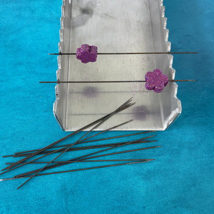 Original Clay Bead Pins needle - BEST original thin strong sharp sturdy piercing baking mandrel - Create Along 