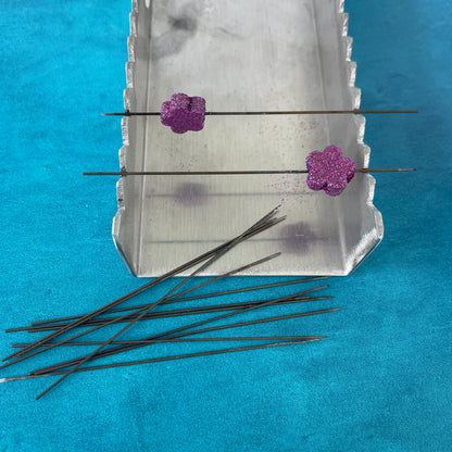 Original Clay Bead Pins needle - BEST original thin strong sharp sturdy piercing baking mandrel - Create Along 