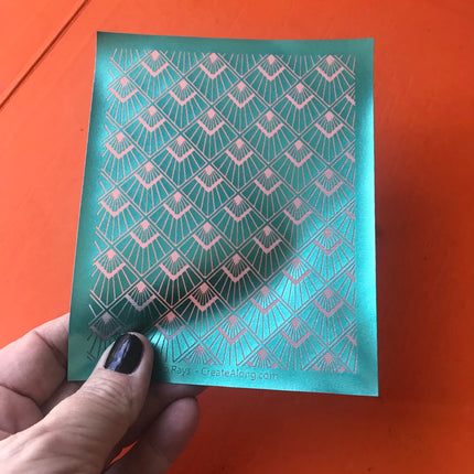 Deco Rays Silkscreen Stencil Crafting, Polymer Clay, Art Jewelry, Mixed Media - Create Along 