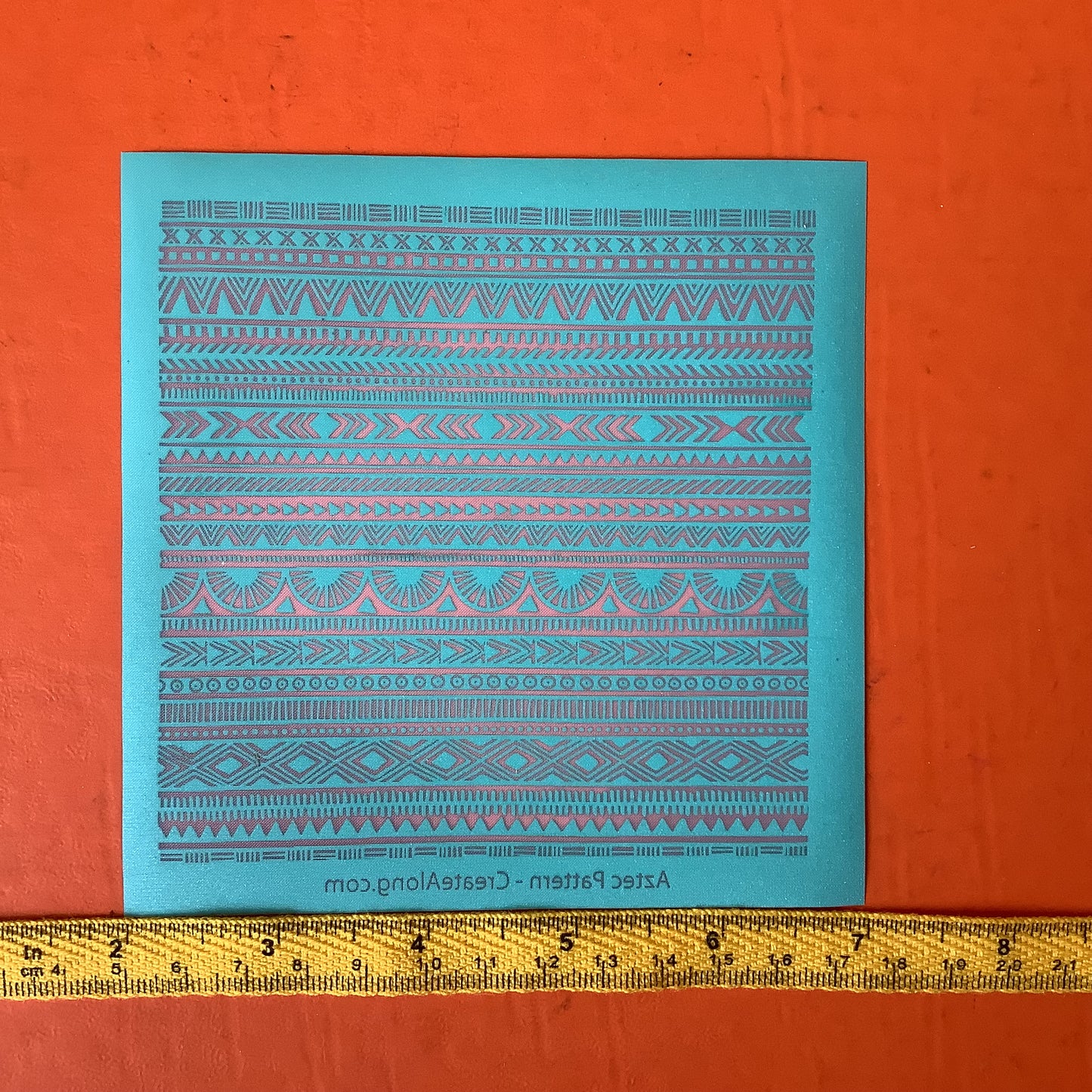 Aztec Tribal Ethnic Pattern Silkscreen for Polymer Clay and Mixed Media