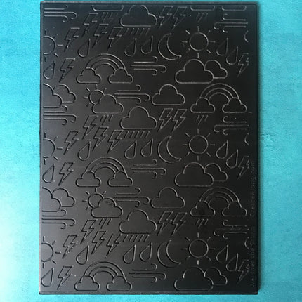 Weather the Storm Rubber Stamp Texture Sheet Mat for polymer clay metal clay mixed media art - Create Along 