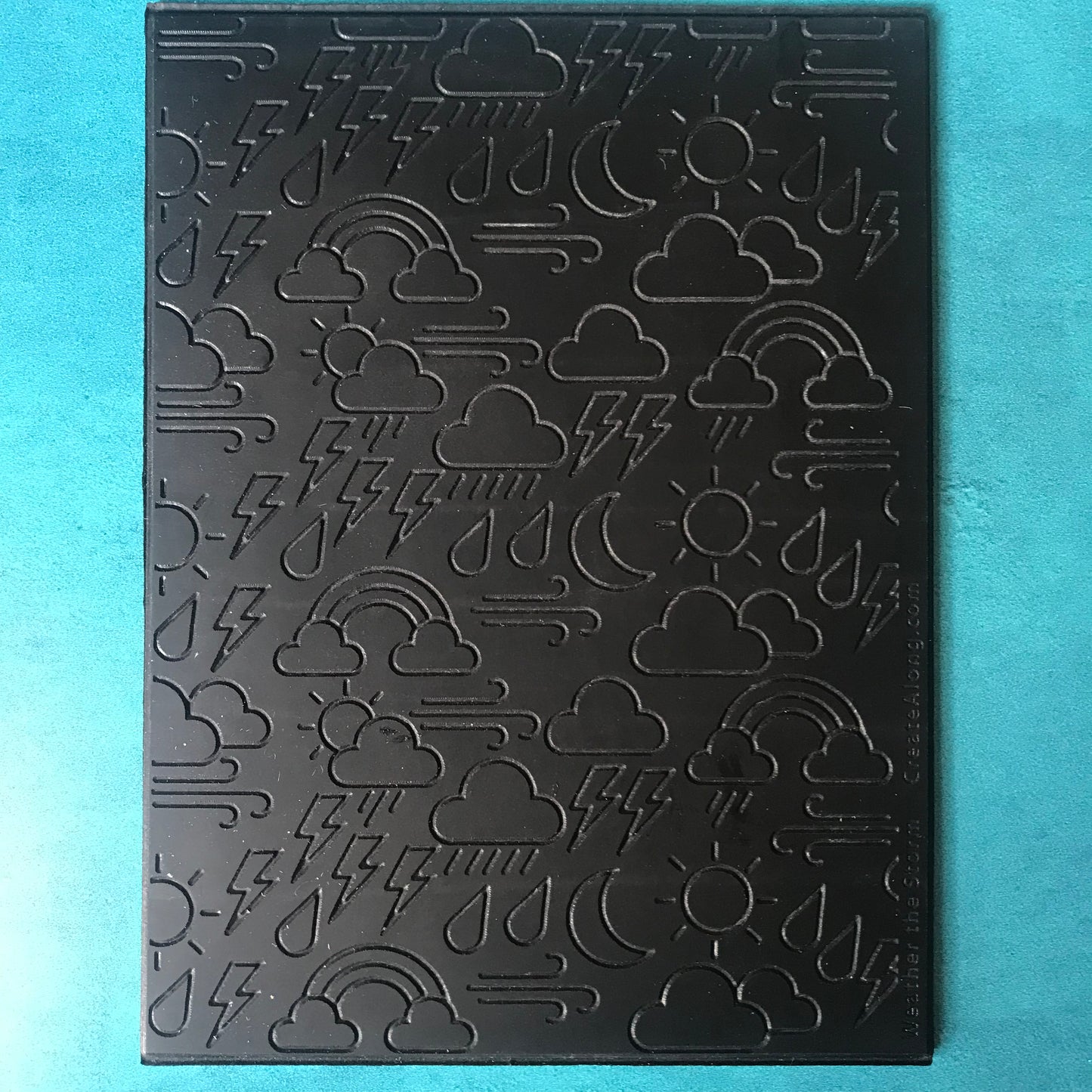 Weather the Storm Rubber Stamp Texture Sheet Mat for polymer clay metal clay mixed media art