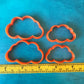 Clouds polymer clay cutter set jewelry earrings pendant small sharp clay cutters