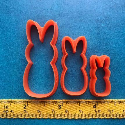 Bunny Rabbit Marshmallow Easter Bunnies polymer clay cutter set jewelry earrings - Create Along 