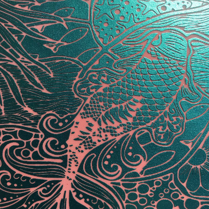 Koi Pond Gold Fish Silkscreen silk screen stencil For Crafting Polymer Clay + Mixed Media - Create Along 