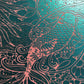 Koi Pond Gold Fish Silkscreen silk screen stencil For Crafting Polymer Clay + Mixed Media