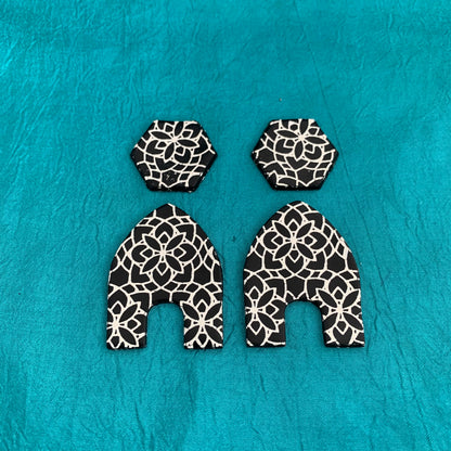 Silk Screen Morning Meditation mandala Stencil for Polymer Clay, Art Jewelry, Mixed Media - Create Along 