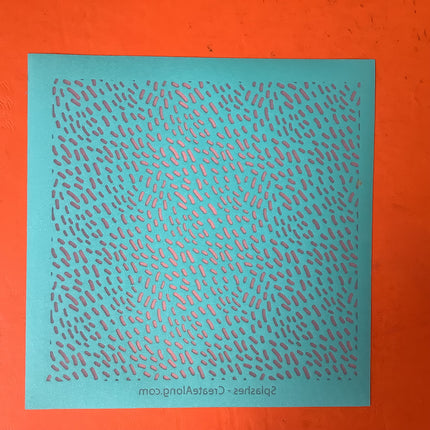 Splashes dashes dash Silkscreen for Polymer Clay and Mixed Media - Create Along 
