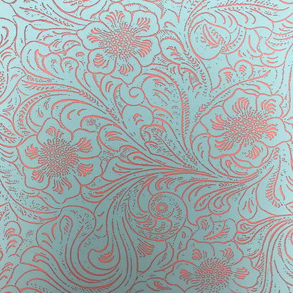 Silkscreen Tooled Leather Faux Stencil for Polymer Clay and Mixed Media - Create Along 