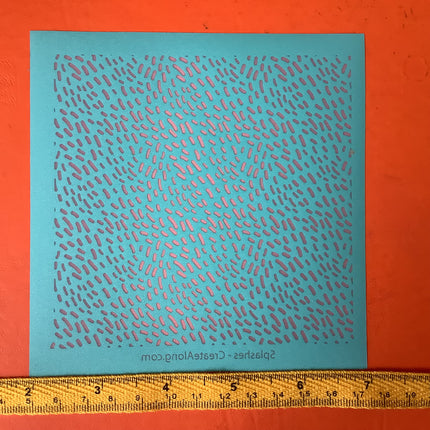 Splashes dashes dash Silkscreen for Polymer Clay and Mixed Media - Create Along 