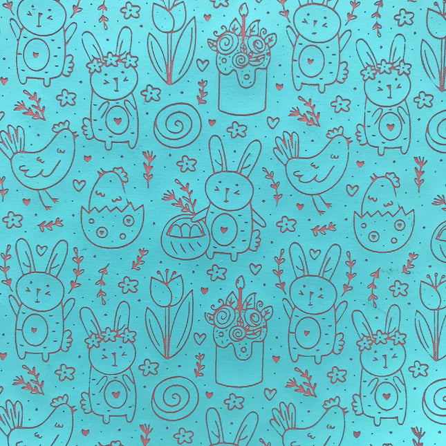 Easter Time Bunny Chick Flowers Silkscreen Stencil for Polymer Clay, Art Jewelry, Mixed Media