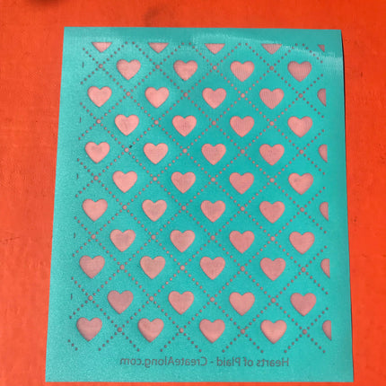 Hearts of Plaid Silkscreen For Crafting, Polymer Clay + Mixed Media - Create Along 