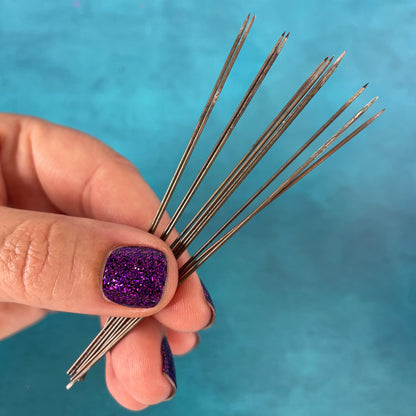 Original Clay Bead Pins needle - BEST original thin strong sharp sturdy piercing baking mandrel - Create Along 