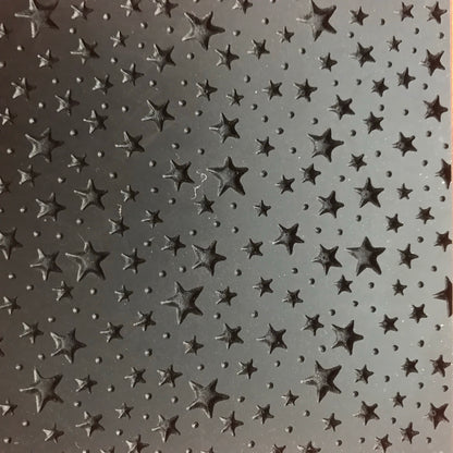 Starry Stars Celestial Rubber Stamp polymer clay Texture Sheet Mat Halloween - Create Along 