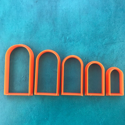Victorian Arch thin basics polymer clay cutter set of 5 collar drop - Create Along 