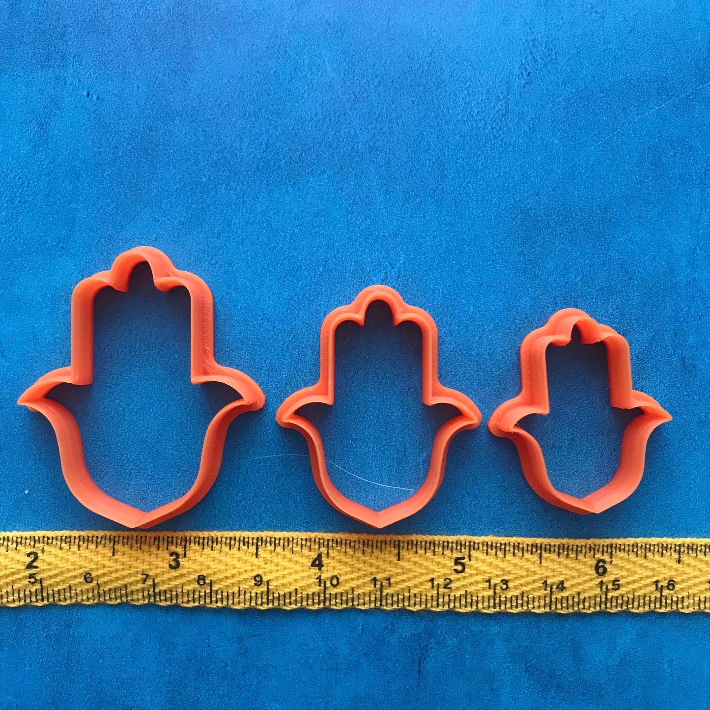 Pointed Hamsa Hand of Fatima polymer clay cutter set for earrings jewelry and more