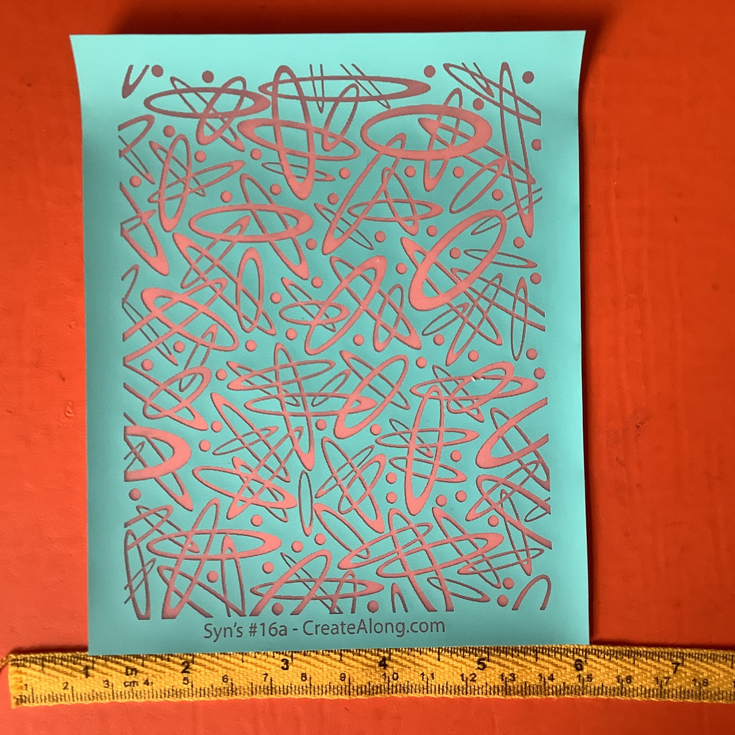 Syn’s #16A Overlapping Ovals Geometric Silkscreen For Crafting Polymer Clay + Mixed Media metric