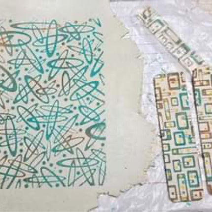 Syn’s #16A Overlapping Ovals Geometric Silkscreen For Crafting Polymer Clay + Mixed Media metric - Create Along 