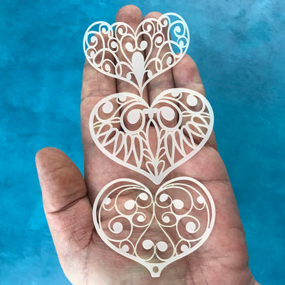 Intimacy Valentines Day Mylar Stencil texture sheets for polymer clay earrings art jewelry mixed media - Create Along 