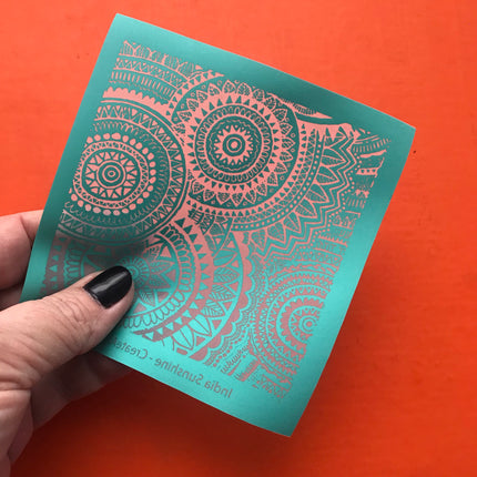 India Sunshine Mandala Silkscreen for Polymer Clay and Mixed Media - Create Along 