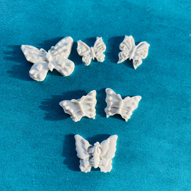 Polymer Clay Resin Mold - 6 butterfly variety small for slabs earrings art jewelry - Create Along 