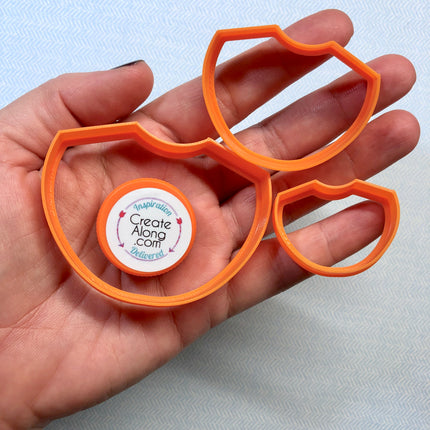 Tribal Shells Jewelry Sized Set Of 3 Cutters For Polymer Clay And Mixed Media - Create Along 