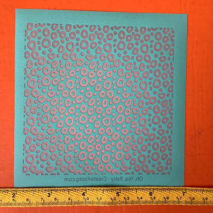 Oh Yeah Baby Silkscreen Circles Round Abstract for Polymer Clay and Mixed Media - Create Along 