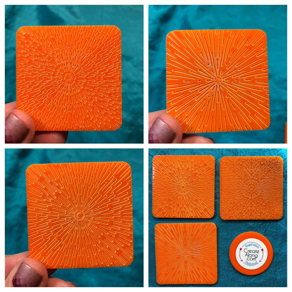 Deco Disc Radiations stamp and texture radial designs - Polymer Clay TV tutorial and supplies