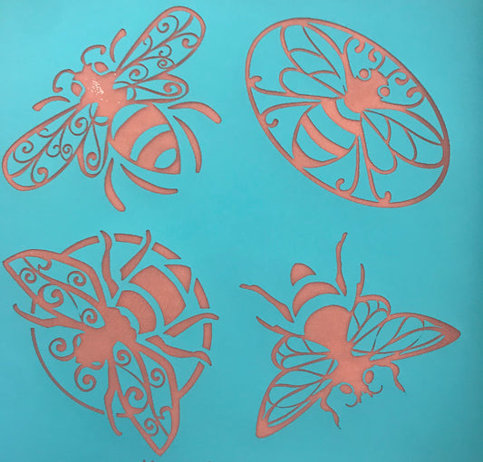 Cindis 4 Bees, polymerclay Silckscreen,stencil