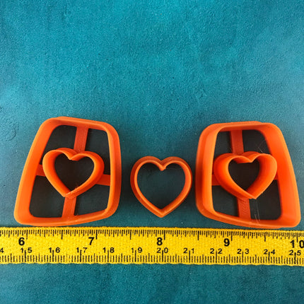 Heart’s Desire Earring Valentine's Day donut polymer clay earrings cutter set - Create Along 