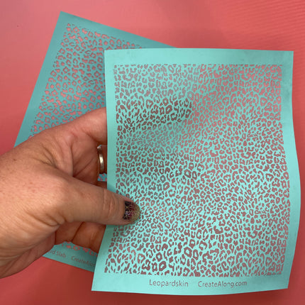 Silk Screen Leopard skin Print Stencil For Polymer Clay Cheetah - Create Along 