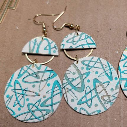 Syn’s #16A Overlapping Ovals Geometric Silkscreen For Crafting Polymer Clay + Mixed Media metric - Create Along 