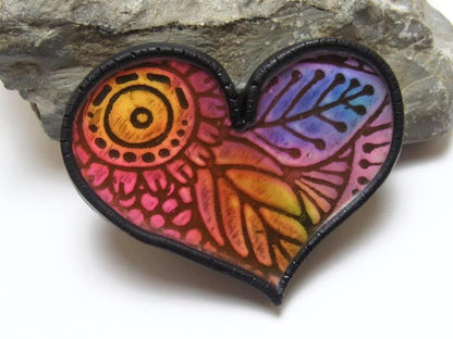 Floral Fantasia modern flowers Texture Mat Silicone rubber Stamp for polymer clay paper Gelli plate and resin - Create Along 