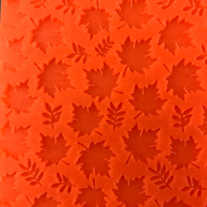 Texture Sheet Fairy Leaves maple botanical for polymer clay and mixed media stamping - Create Along 